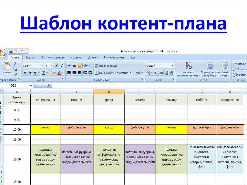 Разработка контент плана стоимость