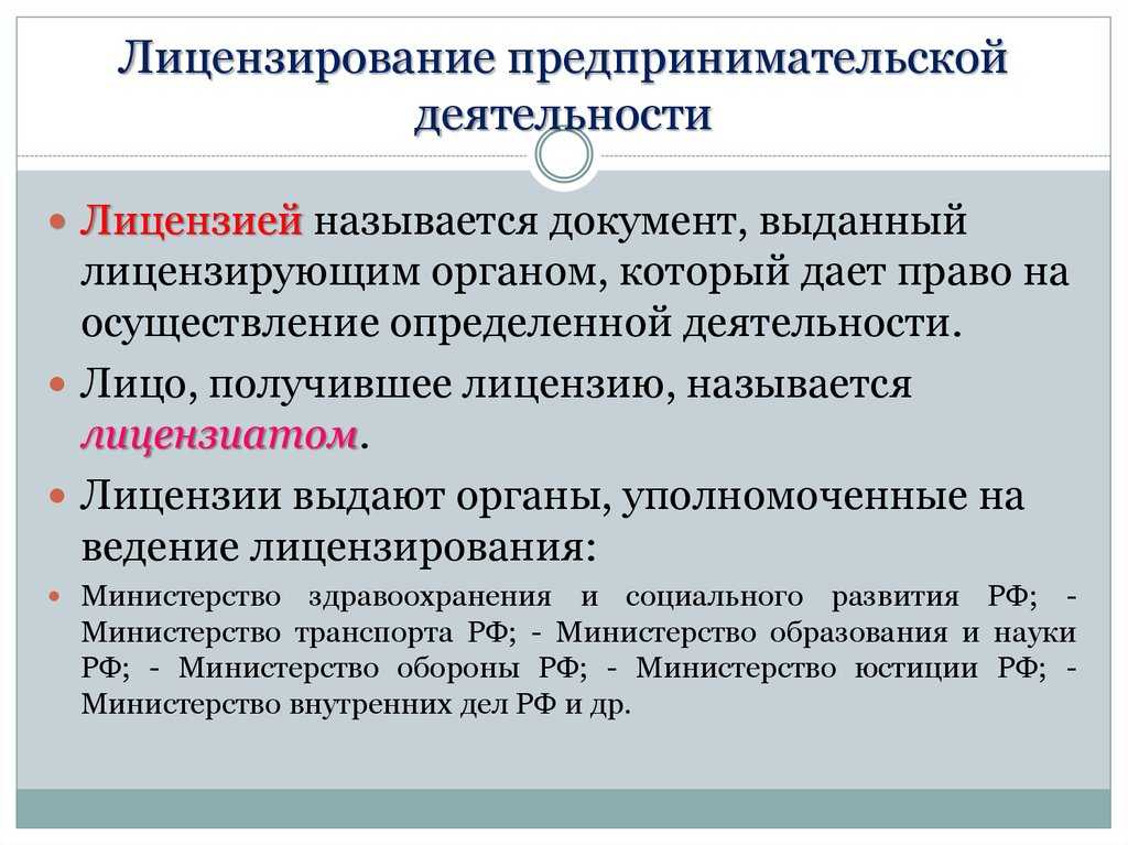 Лицензирование предпринимательской деятельности картинки