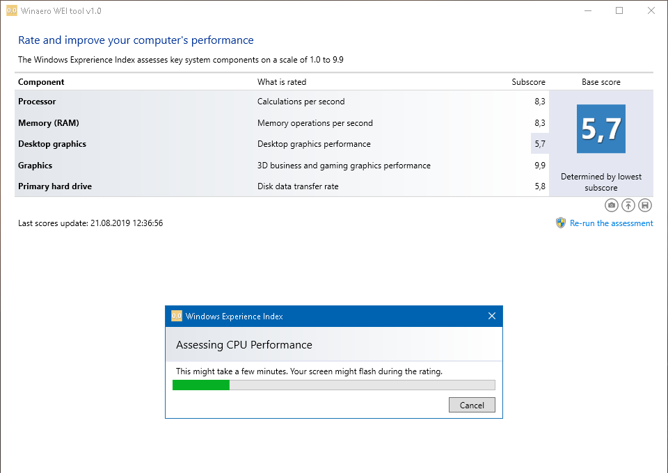 Как посмотреть оценку производительности в windows 10