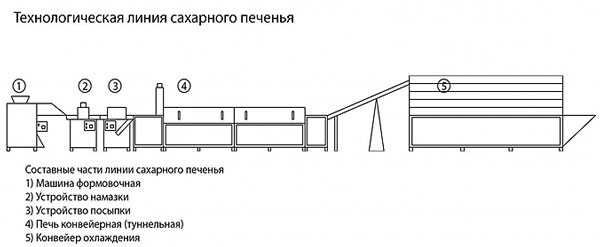 Технологическая схема сахарного печенья