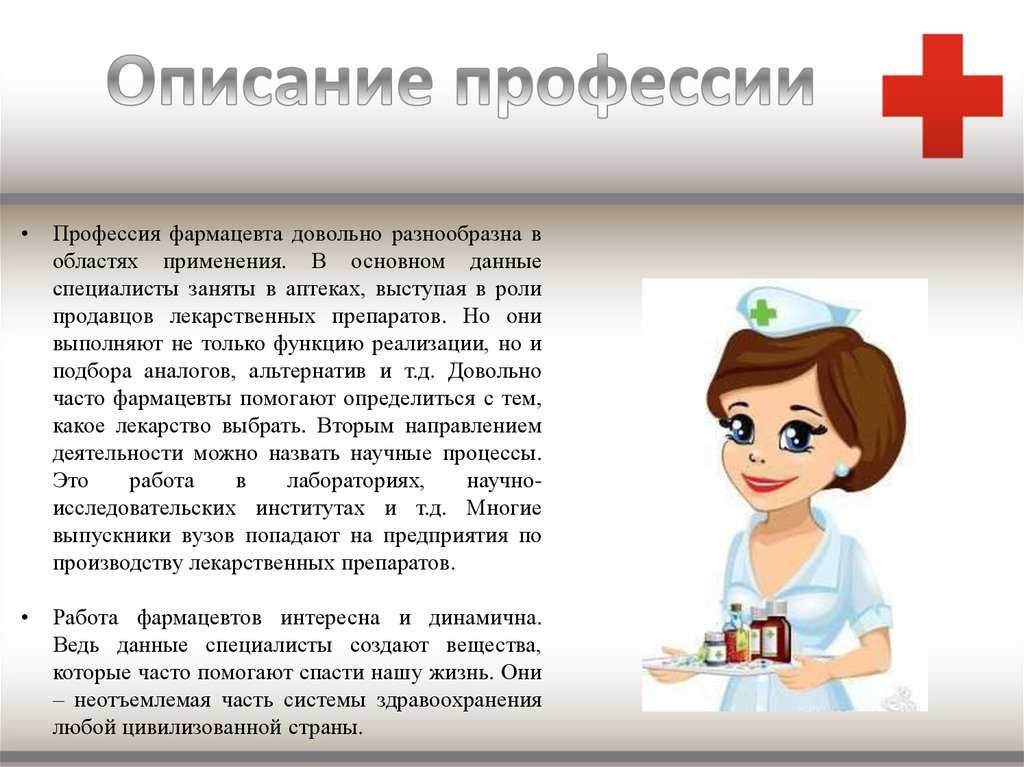Проект на тему профессия фармацевт