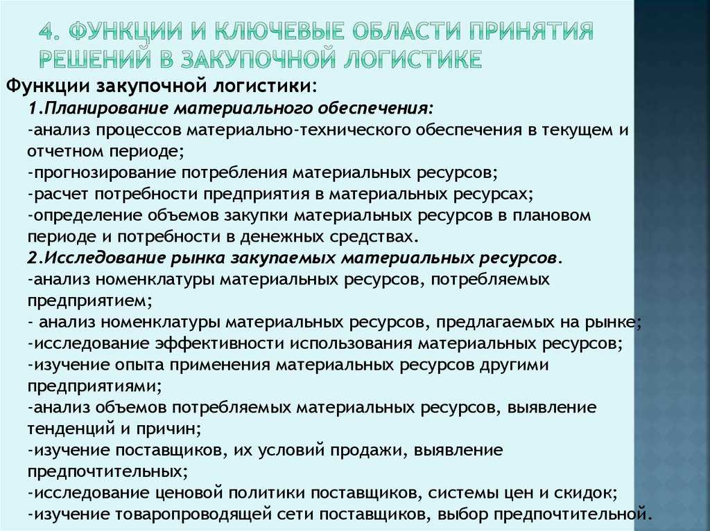 1. закупочная логистика