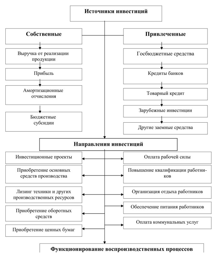 Инвестиционная деятельность схема