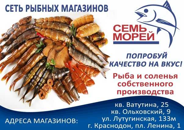 Эффективная реклама рыбного магазина - примеры фото и текста, виды: баннеры, штендеры, растяжки, указатели, визитки и прочее